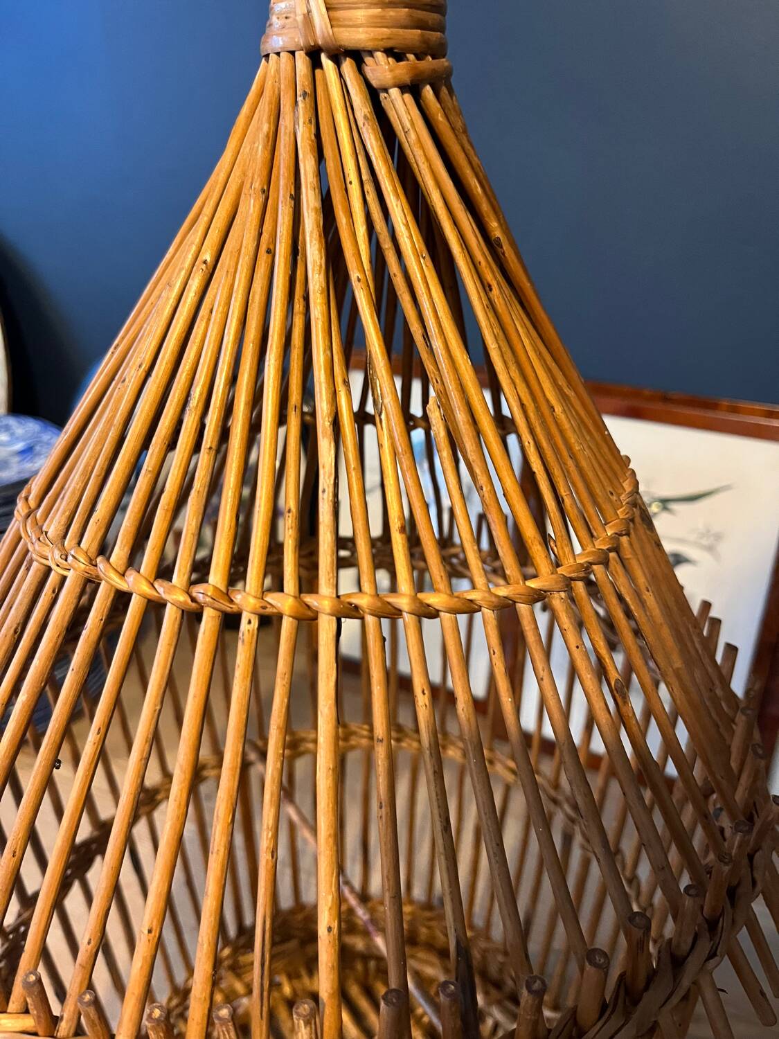 Old wicker bird cage