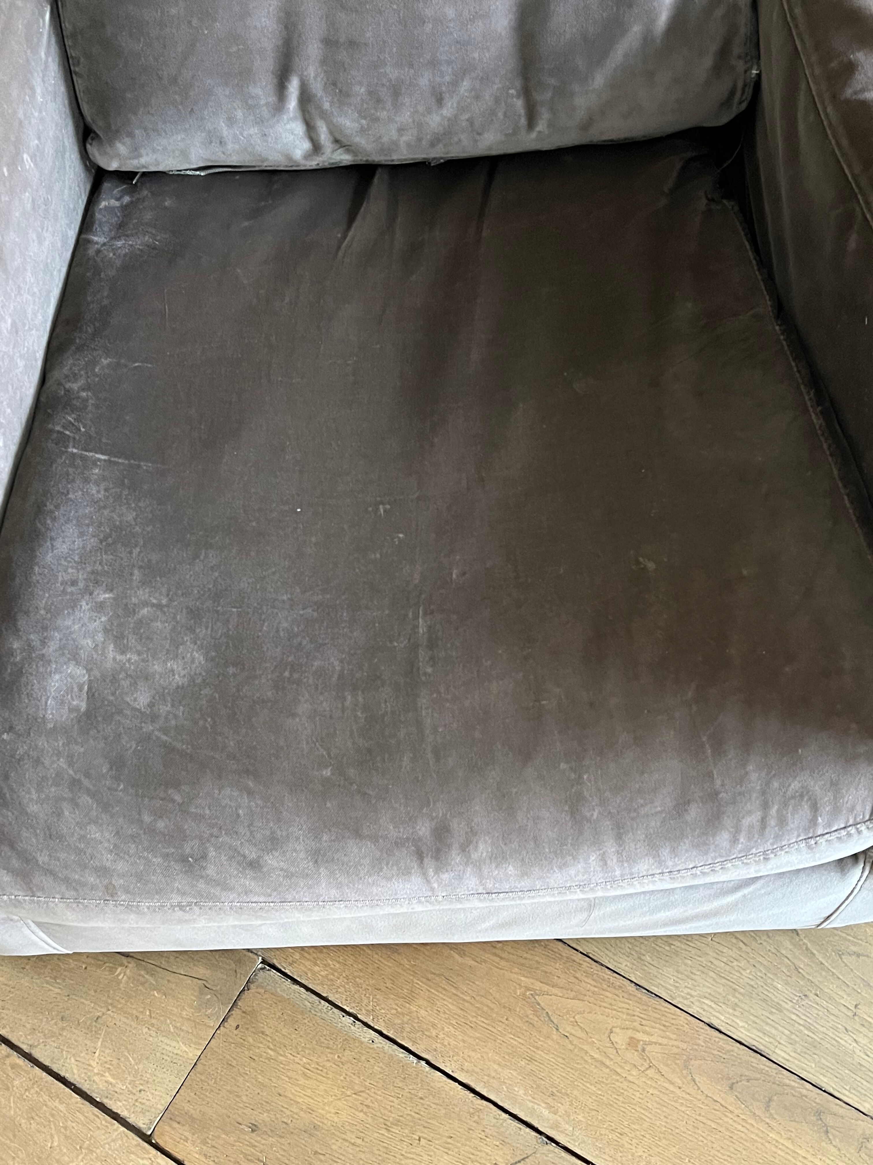 Armchair chester habitat velvet plum