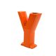 Space age orange Y solifleur vase, Marcel Radureau France 1970