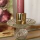 Paire de bougeoirs en verre flacons roger gallet