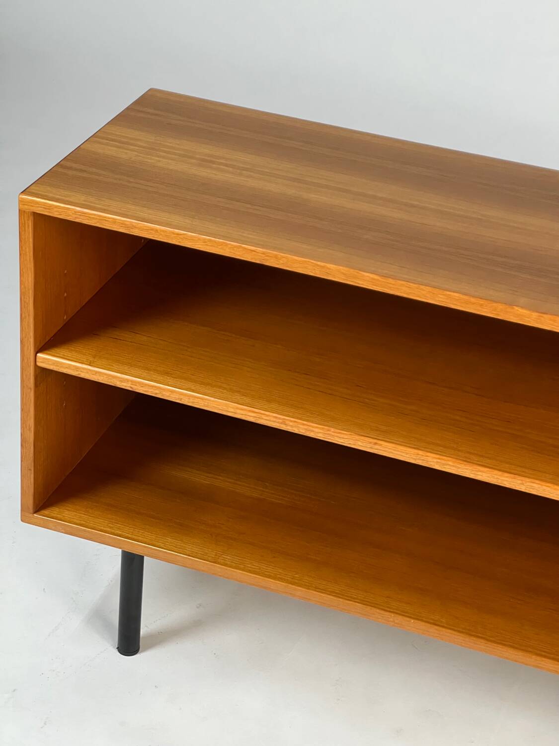 Danish teak shelf sideboard lowboard vinyl vintage mid-century