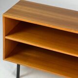 Danish teak shelf sideboard lowboard vinyl vintage mid-century