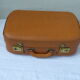 Valise vintage 1950-60 simili cuir caramel