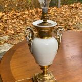 Gold lamp in white porcelain from Paris