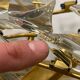Grand plafonnier en laiton et cristal par Stilkronen Italie années 1970