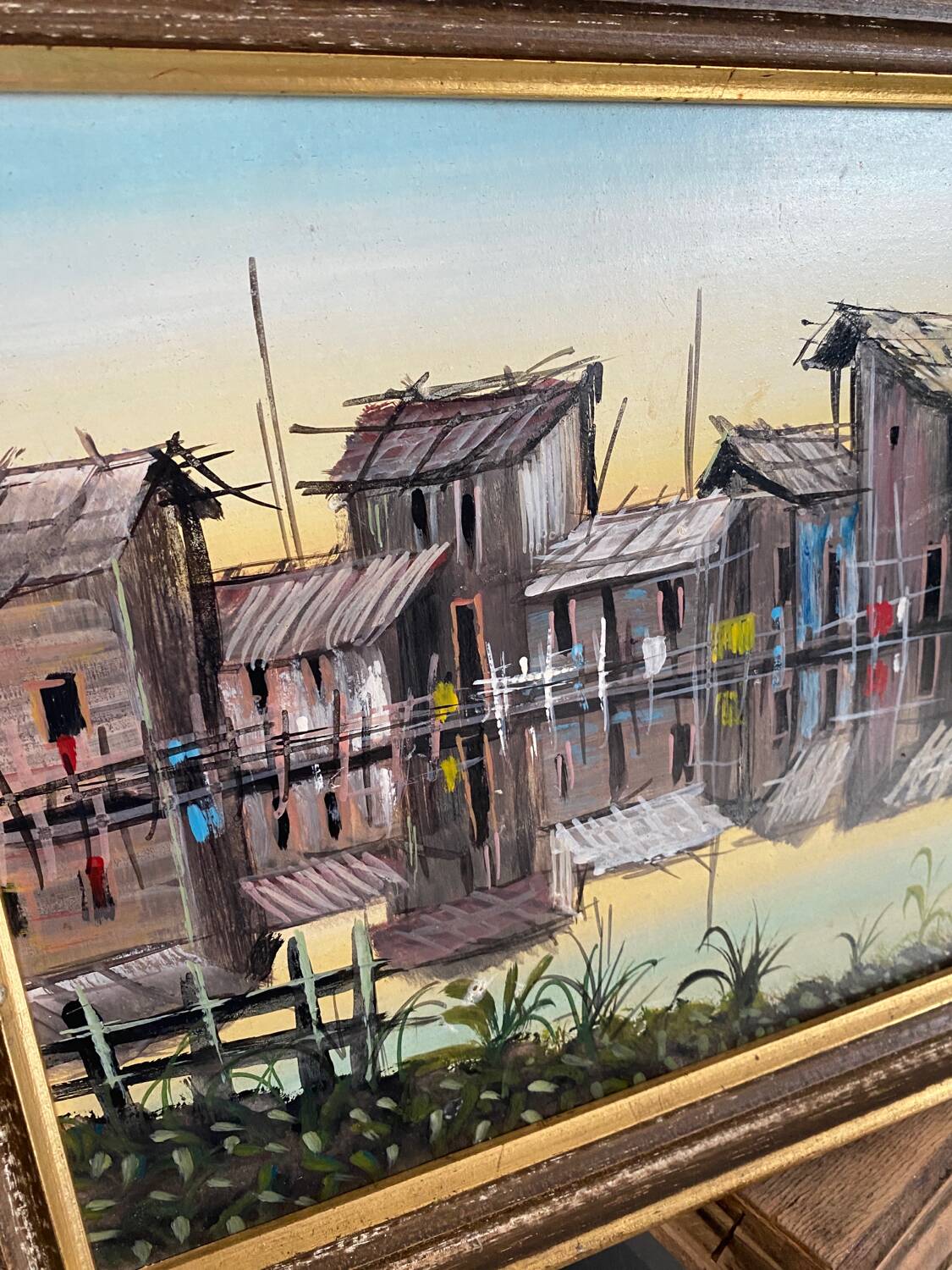Painting of fishermen's huts