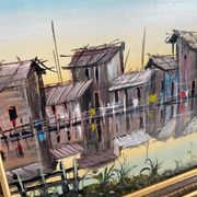 Painting of fishermen's huts