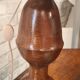 paire de lampe 1960 scandinave bois massif vernis et abat jour plaquage
