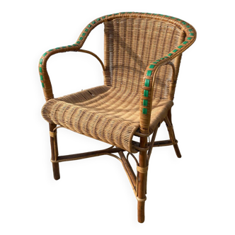 Vintage wicker armchair