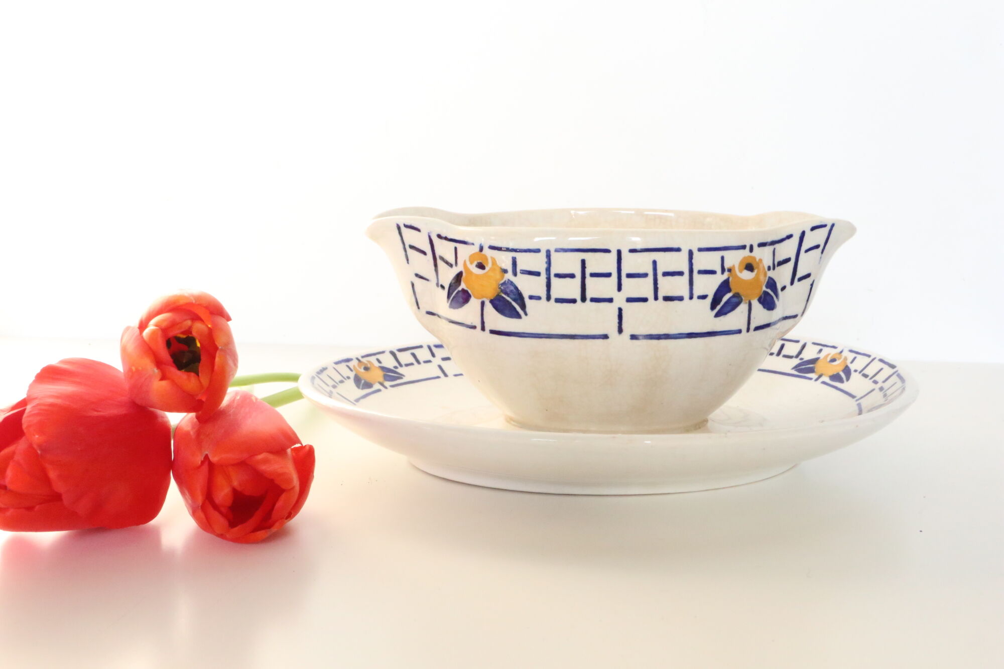 Saucière sarreguemines, ribeauville model, 1930/40, vintage french