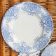 Set of 4 large flat plates iron earth k-g luneville model "mauresque" 1890