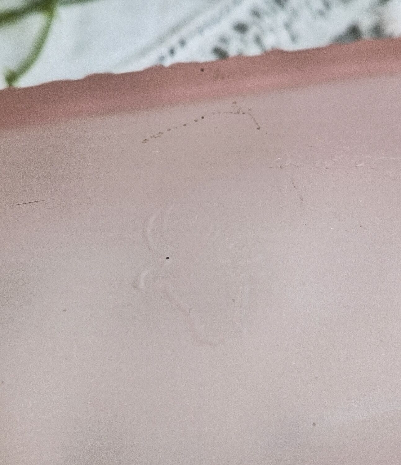 Vintage Pink Frosted Glass Bathroom Set Romantic Heart Decor