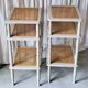 Pair of caned dessert tables