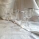 Set of 4 Art Deco crystal wine glasses