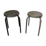 Pair of old workshop stools