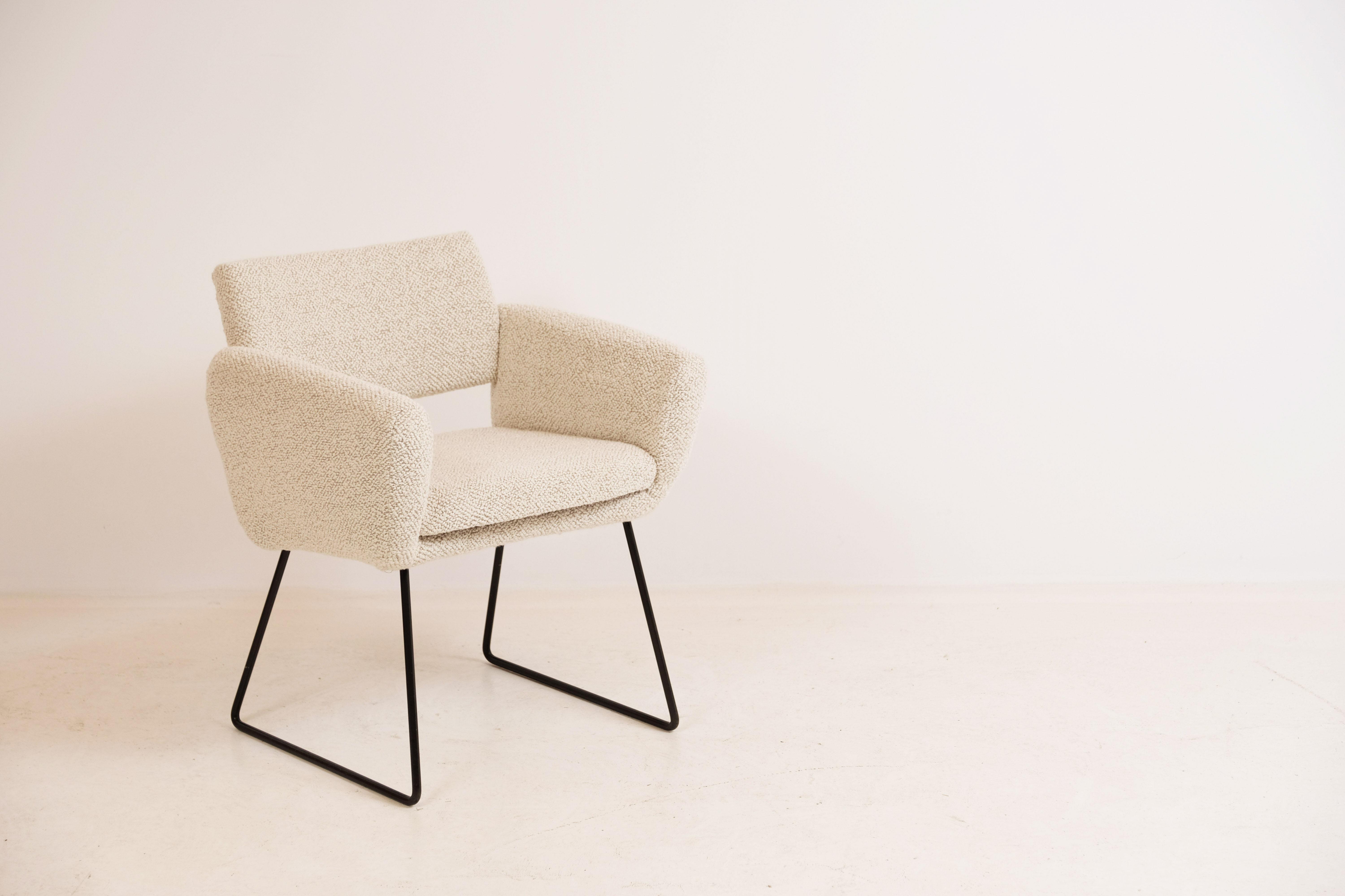 Pair of armchairs 763 by Joseph André Motte for Steiner 1950
