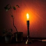Golden table lamp Hollywood Regency by Danalux