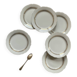 6 antique porcelain dessert plates Seltmann Weiden