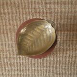 Empty pocket organic shape in brass gold metal bohemian country decoration
