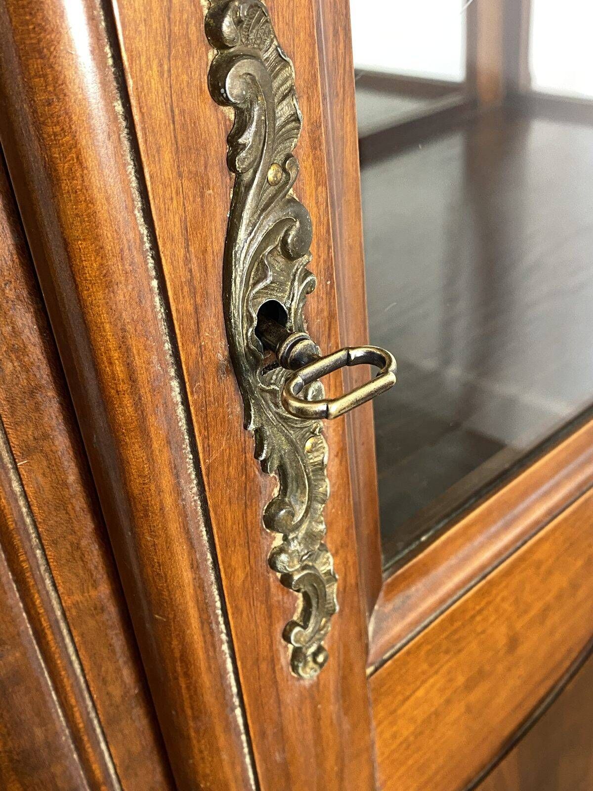 Provençal Louis XV display cabinet in carved fruitwood, illuminated.