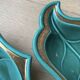 3 green leaf bowls Verceram