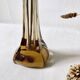 Amber glass soliflore vase, four-lobed base, 1960s-1970s.
