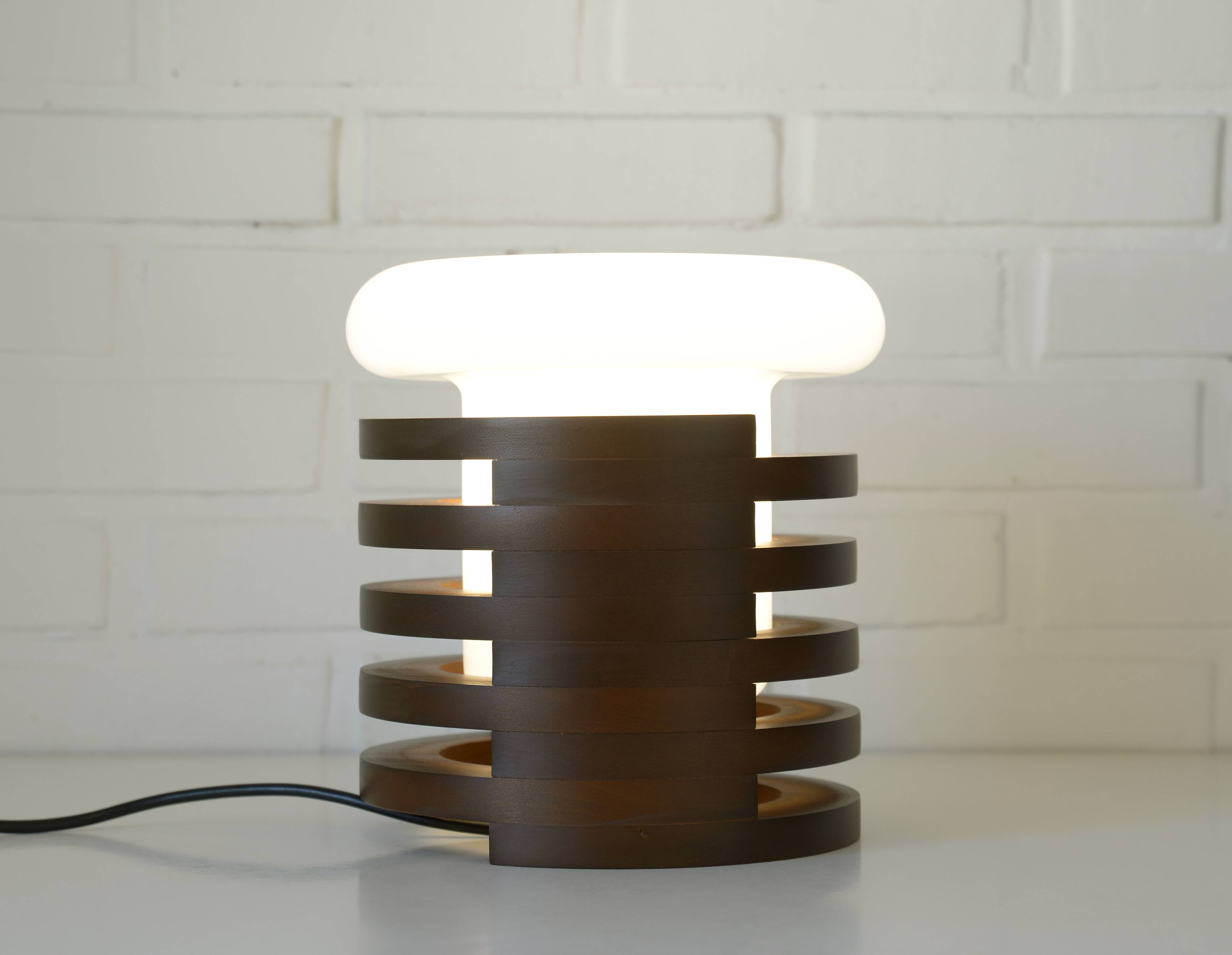 Brutalist Floor Light Mid Century Modern Vintage Mushroom Table Lamp NOS