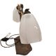 art deco table lamp marble base wrought iron frame hexagonal tulip imp belgium