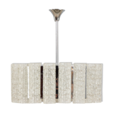 Murano glass chandelier with 17 frosted glass shades by Barovier and Tosso, Italy 1970s