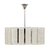 Murano glass chandelier with 17 frosted glass shades by Barovier and Tosso, Italy 1970s