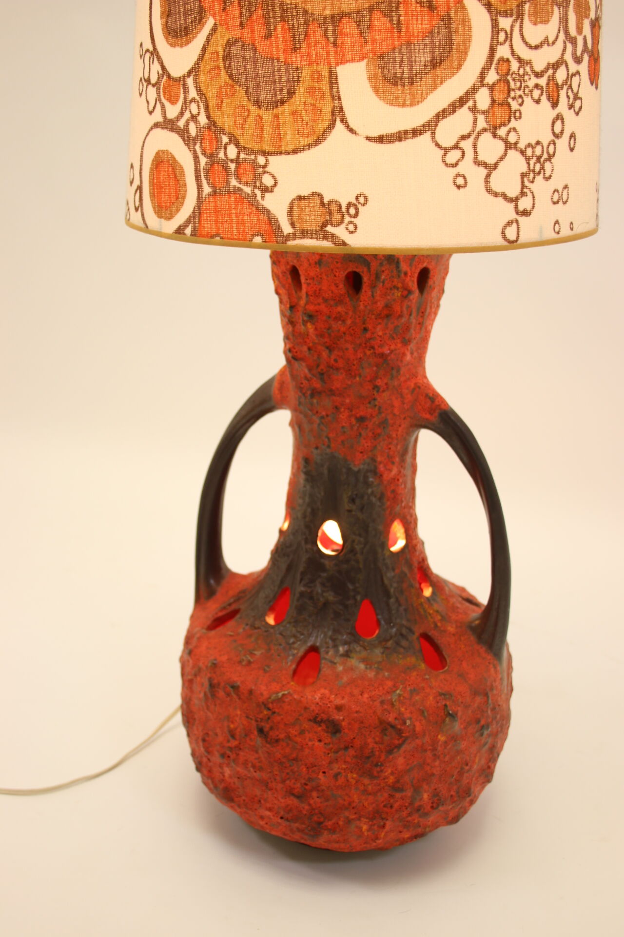 Ceramic lava floor lamp West Germany by Walter Gerhards