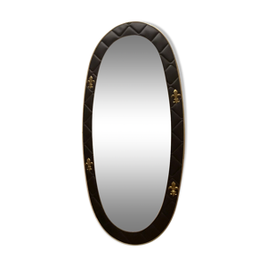 Miroir rétroviseur skaï noir