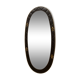 Black leatherette rearview mirror with stitching