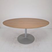 Large Oval Dining Table in Oak by Pierre Paulin for Artifort, 2018