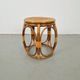 Round Bentwood and Rattan Webbing Stool, 1970s
