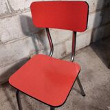 Chair in pink red formica 1960