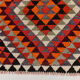 3x9 geometric kilim runner rug, 86x278cm