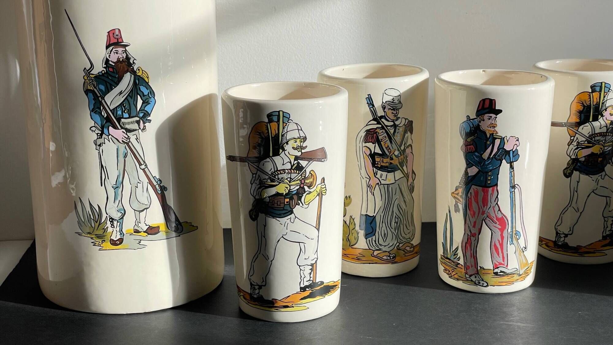 Vintage ceramic orangeade set