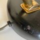 1960 black sheet metal and brass orientable lamp