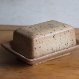 Speckled stoneware butter dish