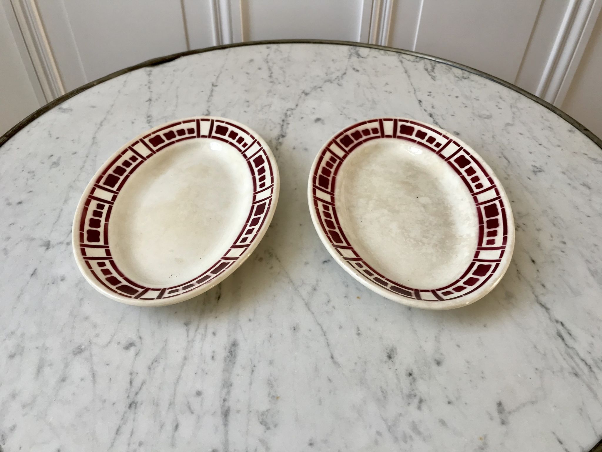 Duo of raviers Badonviller model "Barbizon" 30s