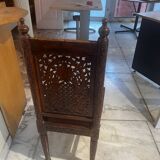 Set of 6 Indian-style carved wooden chairs