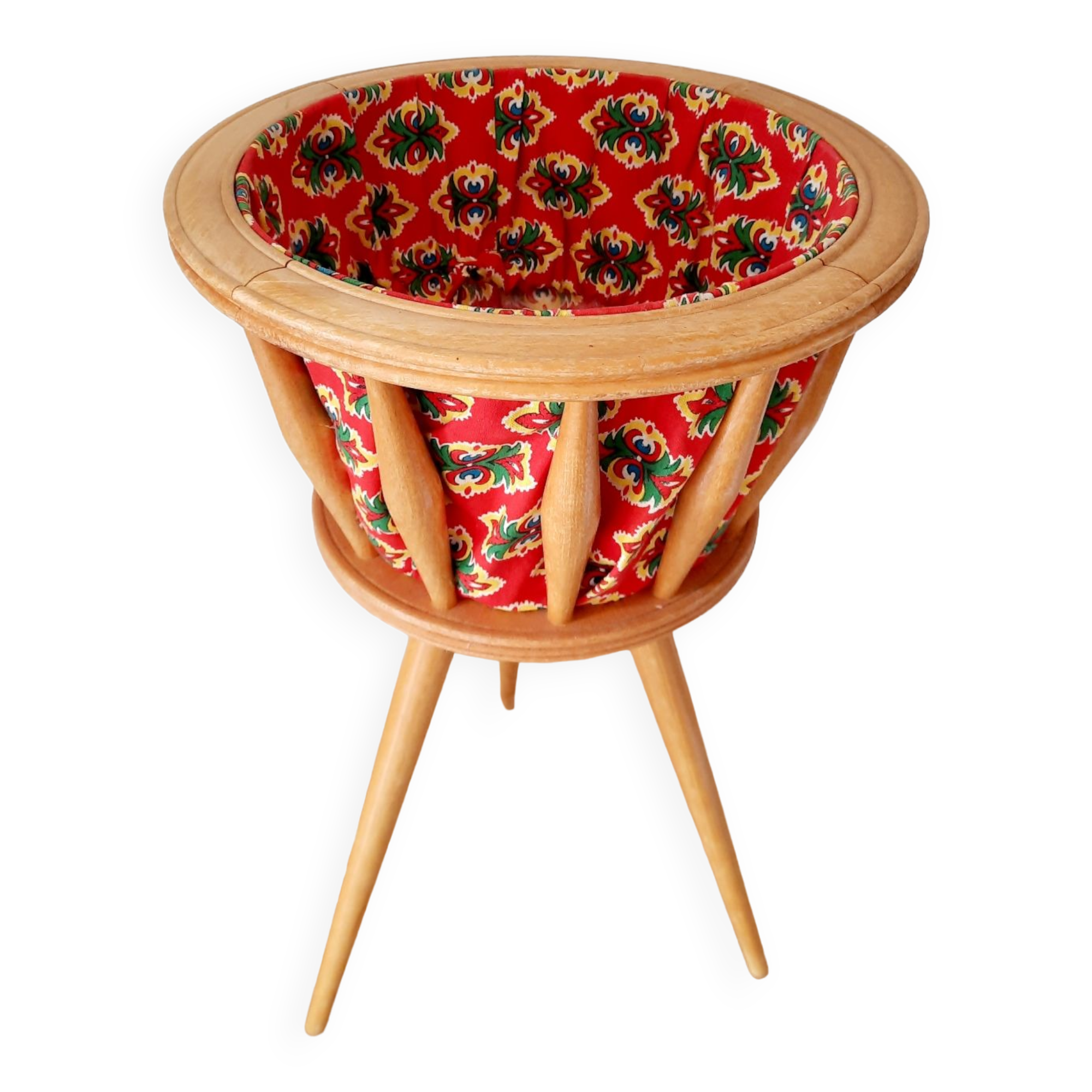 Vintage sewing basket worker