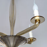 Smoked glass chandelier by Bucella Murano, 1940