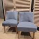 Pair of armchairs in grey velvet