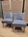 Pair of armchairs in grey velvet