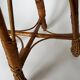 Vintage Mid Century Modern handwoven wicker stool