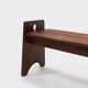 Wabi Sabi Style Stained Wooden Bench 1960s