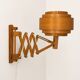 Vintage wall lamp, pine slats, Hans Agne Jakobsson Sweden 1970