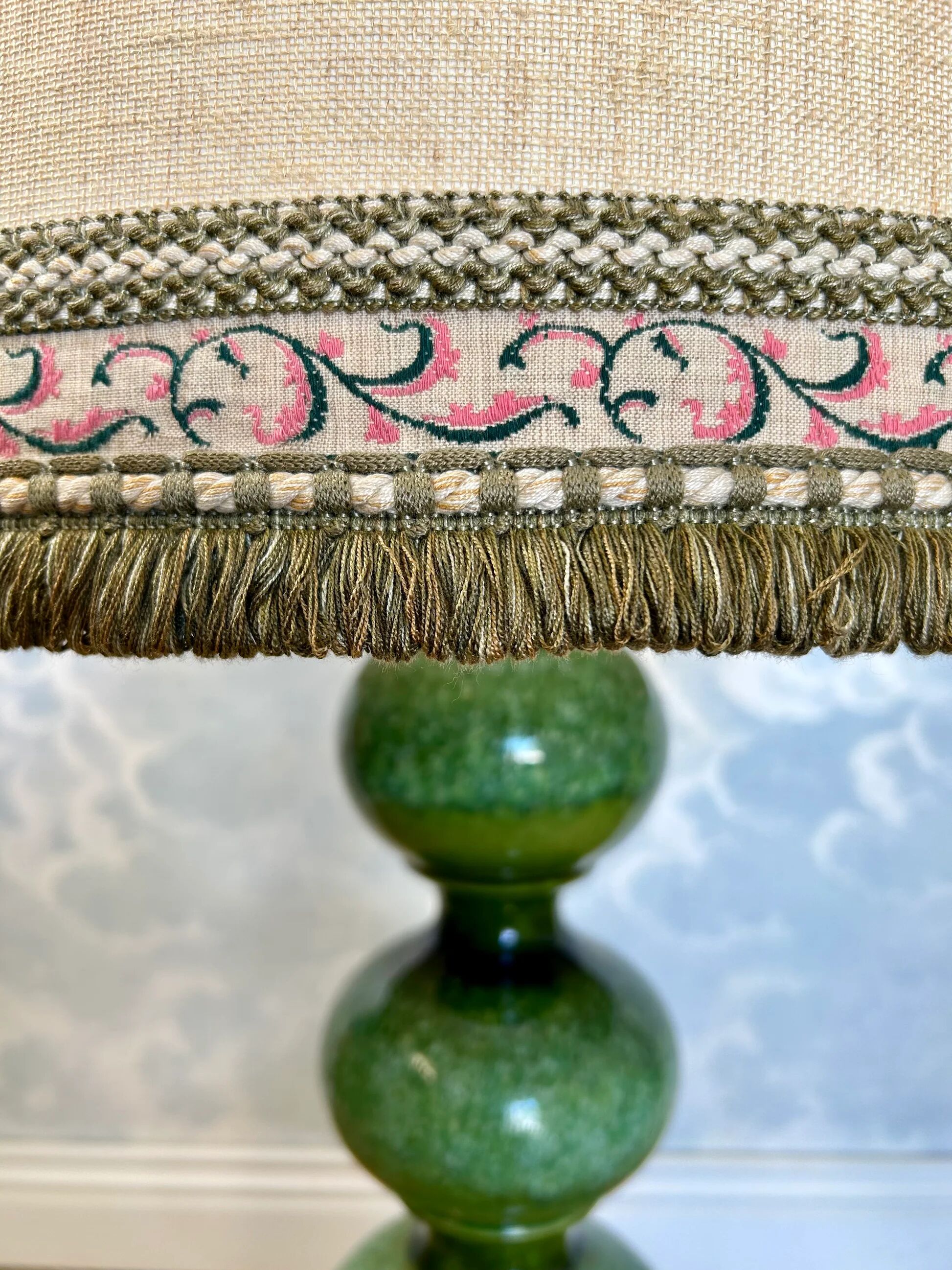 Green ceramic sun lamp/table, Kaiser Leuchten, Germany, 1960s elegance.